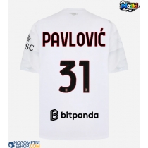 Moški Nogometni dresi AC Milan Strahinja Pavlovic #31 Gostujoči 2026-27 Kratek Rokav